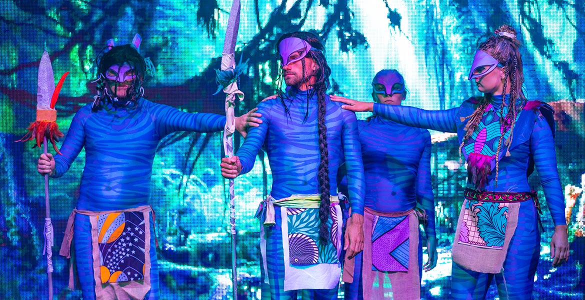Spectacle sur le thème du film Avatar au Club MS La Côte Sauvage à la Palmyre en Charente-Maritime